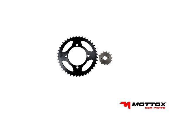 KIT DE TRANSMISION 428H 4H PIÑON 14D CATALINA 41D NEGRO PULIDO FACTORY PIT BIKE FX150