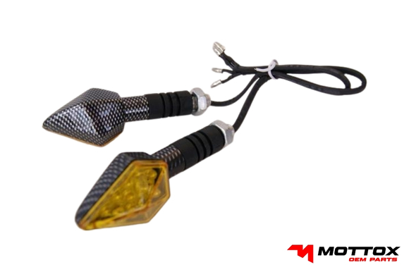 GUIA DIRECCIONAL LED MTX 10 Tipo Fibra carbono Luz Amarilla