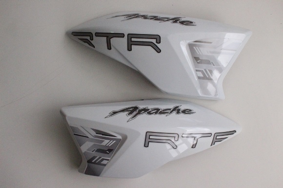 COBERTOR TANQUE Gasolina TVS APACHE RTR 180 Blanco