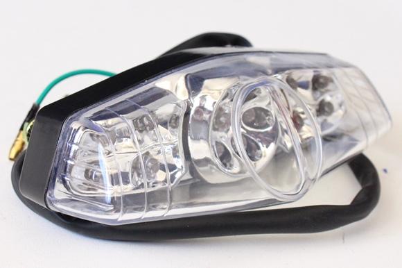 GUIA STOP 15 LED Universal Motocicleta 2 Funciones con Porta Placa